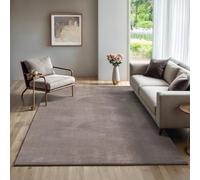 the carpet Rio - Tapis Salon Moderne et Doux avec Un Dos antidérapant et Une Apparence en 3D, Surface Moelleuse, Facile à Entretenir et résistant, Beige, 80 x 150 cm