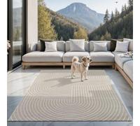 the carpet Santo Plus Tapis Moderne pour Salon, Chambre à Coucher, Beige, Style bohème, 80 x 150 cm, en polypropylène