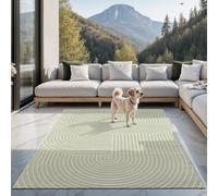 the carpet Santo Plus Tapis Moderne pour Salon, Chambre à Coucher, Vert, Style bohème, 120 x 160 cm, en polypropylène