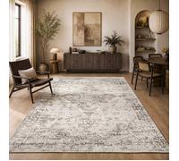 the carpet Zen tapis de salon vintage classique au look usé moderne, lavable, avec envers antidérapant, Beige, 160 x 220 cm (3200)