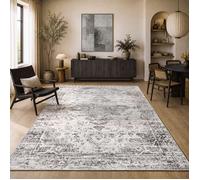 the carpet Zen tapis de salon vintage classique au look usé moderne, lavable, avec envers antidérapant, Gris, 160 x 220 cm (3200)