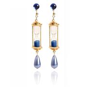 The Case Study of Vanitass Boucles D'oreilles, Accessoires Cosplay Vanitass, Bijoux Pierre Précieuse Sablier Earrings, Figurine Vanitass Merch (2)