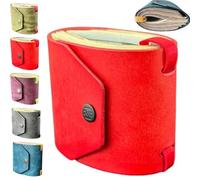 The Cash Wrap Wallet, Fast Cash Access Money Holder for Cash, Small Compact Luxury Pocket Wallet, Handy Purse with Magnetic Clasp(Red)