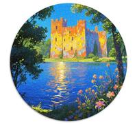 The Castle by The Lake Puzzle 1000 Pieces Cadeau Unique View Jeu Éducatif Challenge Toy À De Qualité Supérieure Peinture Art pour Adultes Enfants 1000pcs (67.5x67.5cm)