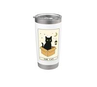 The Cat Carte de tarot chat mystique dans une boîte Gobelet isotherme en acier inoxydable double paroi