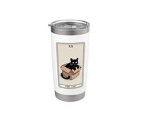 The Cat Carte de tarot chat mystique dans une boîte Gobelet isotherme en acier inoxydable double paroi