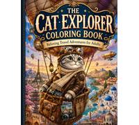 The Cat Explorer Coloring Book: Relaxing Travel Adventures for Adults