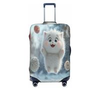 The Cat in The Snow Housse de protection pour valise, résistante aux rayures, convient aux bagages de 45,7 à 81,3 cm, Noir , S