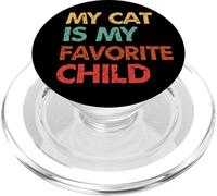 The Cat is My Favorite Child Kitty Lover Humour PopSockets PopGrip pour MagSafe