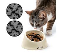 The Cat Ladies Slow Feeder - Gamelle saine avec deux inserts en silicone - Aide les animaux à manger plus lentement - Contrôlez le rythme alimentaire pour une meilleure digestion - Ensemble de bols