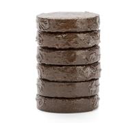 The Cat Ladies Terreau Fibre de Coco pour Plante - Lot 6X Disque de Terreau Universel 60mm pour Plante Intérieur Rempotage Semis Herbe à Chat - Terre Vegetale pour Pot 3 et 4 Pouces