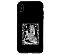 The Cat Lady Squelette Feline Lover Floral Céleste Coque pour iPhone XS Max