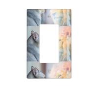 The Cat Looks in the Mirror Plaque murale 1 gang Taille standard 11,2 x 6,9 cm Couvercle décoratif pour interrupteur en polycarbonate thermoplastique