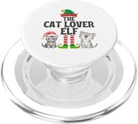 The Cat Lover Elf - Funny Matching Family Group Christmas PopSockets PopGrip pour MagSafe