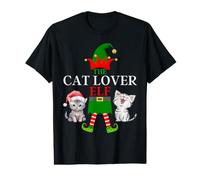 The Cat Lover Elf - Funny Matching Family Group Christmas T-Shirt Graphique avec Valeur