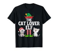 The Cat Lover Elf - Funny Matching Family Group Christmas T-Shirt Graphique avec Valeur