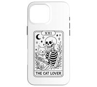 The Cat Lover Tarot Squelette Lune Étoiles Coque pour iPhone 16 Pro Max