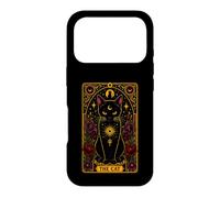 The Cat Tarot Gothique Occulte Rose Crânes Lune Femmes Filles Coque pour iPhone 17 Pro