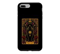 The Cat Tarot Gothique Occulte Rose Crânes Lune Femmes Filles Coque pour iPhone 7 Plus/8 Plus