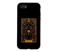 The Cat Tarot Gothique Occulte Rose Crânes Lune Femmes Filles Coque pour iPhone SE (2020) / 7/8
