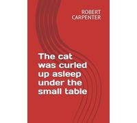 The cat was curled up asleep under the small table