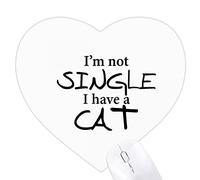 The Cat with Lonely Jeux de Tapis de Souris en Forme de Coeur