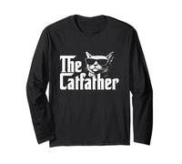 The Catfather Funny Cat Dad Fête des Pères Vintage Fête des Pères Manche Longue
