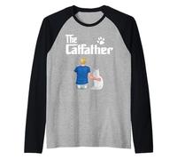 The Catfather Maine Coon Cat Dad Funny Cats Loves Manche Raglan
