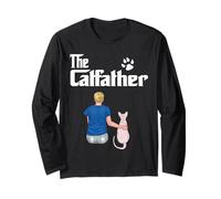 The Catfather Sphynx Cat Dad Funny Kitty Cats Loves Manche Longue