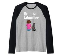 The Catmother British Shorthait Cat Lover Mother Cat Mom Manche Raglan