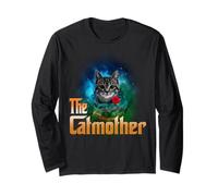 The Catmother Funny Kitten Cat Lover Funny Mom Mothers Day Manche Longue