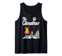 The Catmother Maine Coon Cat Mom Christmas Funny Kitty Xmas Débardeur