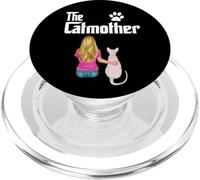 The Catmother Sphynx Cat Lover Kitty Mother Cat Mom PopSockets PopGrip pour MagSafe