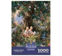 The Cats and Dogs in The Garden Puzzle 1000 Pièces Cadeau Unique Jeu Éducatif Challenge Toy À De Qualité Supérieure Peinture Art pour Adultes Et Enfants À Partir De 12 Ans 70x50cm/1000pcs
