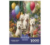 The Cats and Dogs in The Garden Puzzle 1000 Pièces Educa Jouet en Bois Cadeau Unique De l'art De La Décoration Jeu Éducatif Challenge Toy Adultes & Enfants des 14 Ans 70x50cm/1000pcs