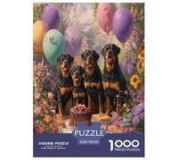 The Cats and Dogs in The Garden Puzzle 1000 Pièces Educa Jouet en Bois Cadeau Unique Décoration Intérieure Jeu Éducatif Challenge Toy pour Adultes Et Enfants À Partir De 12 Ans 70x50cm/1000pcs