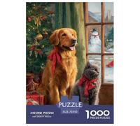 The Cats and Dogs in The Garden Puzzles 1000 Pièces Cadeau Unique Jeu Éducatif Défi Jouet À De Qualité Supérieure Peinture Art pour Adultes Et Enfants 70x50cm/1000pcs