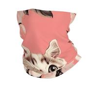 The Cat's Branches are Blooming. Imprimé foulard passe-montagne visage cou écharpe masque bandana cache-cou guêtres pour homme femme blanc