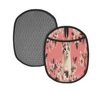 The Cat'S Branches Are Blooming. Tapis de casserole en silicone pour four, maniques de four, gants de four en vrac, tampons chauds imprimés pour cuisine, restaurants, 24 x 19 cm