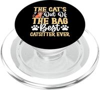 The Cats Out The Bag, la Meilleure gardienne de Chats de Tous Les Temps PopSockets PopGrip pour MagSafe