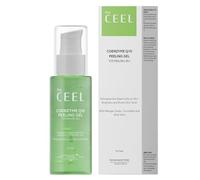 The Ceel Coenzym Q10 Gel exfoliant au caviar, au concombre et à l'aloe vera - Gel exfoliant doux pour le visage, la peau lisse et le maquillage - Sans alcool, pour tous les types de peau - 100 ml