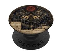 The Celestial Sea Blood Moon Moth Dark Academia Decor PopSockets PopGrip Adhésif