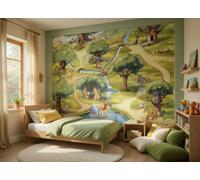The Cent Acre Bois Thème Peint Disney Maternelle Bébé Décoration Murale Winnie