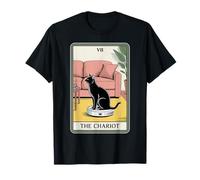 The Chariot Robot Aspirateur Chat Carte de Tarot Drôle Chat T-Shirt