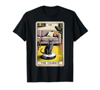 The Chariot Robot Aspirateur Chat Carte de Tarot Drôle Chat T-Shirt