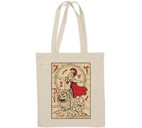 The Chariot Tarot Card Art Sac fourre-tout en coton naturel Blanc