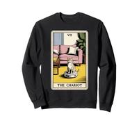 The Chariot Tarot Card Cat Robot Aspirateur Chat Sweatshirt