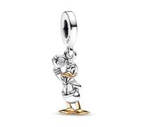 The Charmery Breloque Disney 100e anniversaire Donald Duck en argent sterling 925 compatible avec les breloques Pandora et beaucoup d'autres bracelets à breloques britanniques