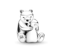 The Charmery Breloque en argent sterling 925 avec inscription « Hugging Mother and Baby Polar Bear » compatible avec les breloques Pandora et beaucoup d'autres bracelets à breloques britanniques.