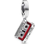 The Charmery Breloque en forme de cassette Les Gardiens de la Galaxie en argent sterling 925 compatible avec les breloques Pandora et beaucoup d'autres bracelets à breloques britanniques.